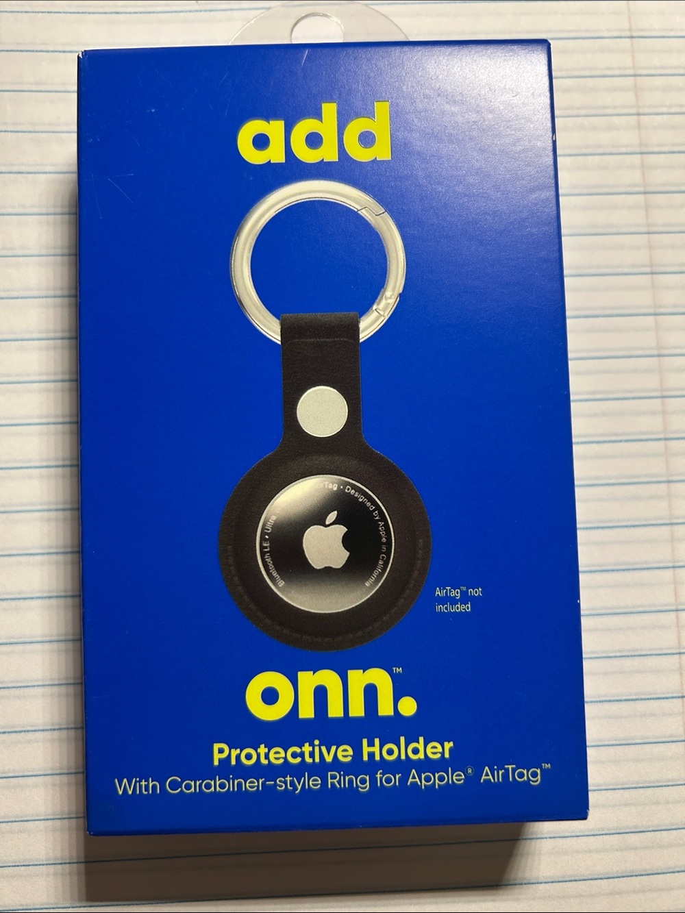 On Running Black Onn. Protective AirTag Keyring Holder